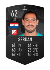 Gustavo Serdán CONMEBOL SUDAMERICANA 62 OVR