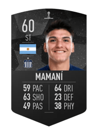 Mateo Mamaní CONMEBOL SUDAMERICANA 60 OVR