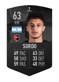 Ramiro Sordo CONMEBOL SUDAMERICANA 63 OVR