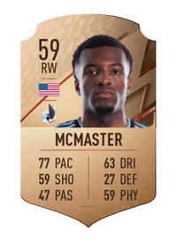 Justin McMaster Rare 59 OVR