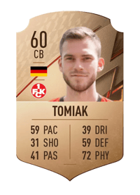 Boris Tomiak Rare 60 OVR