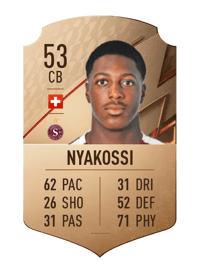 Roggerio Nyakossi Rare 53 OVR