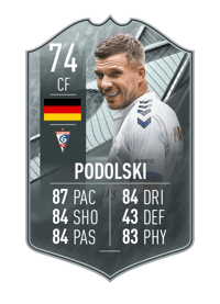 Lukas Podolski SILVER STARS 74 OVR