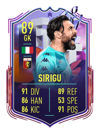 Salvatore Sirigu Fantasy FUT Upgrade 89 OVR