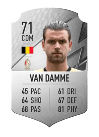 Joachim Van Damme Rare 71 OVR
