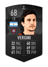 Santiago Vergini CONMEBOL SUDAMERICANA 68 OVR