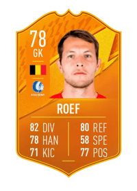 Davy Roef Domestic Man of the Match 78 OVR