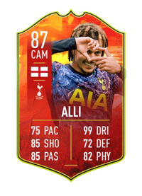 Dele Alli adidas NUMBERS UP 87 OVR