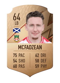 Callum McFadzean Rare 64 OVR