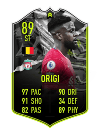Divock Origi SHOWDOWN PLUS 89 OVR