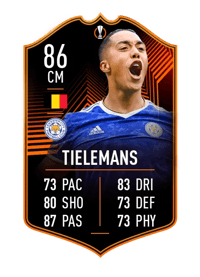 Youri Tielemans UEL Road to the Knockouts 86 OVR