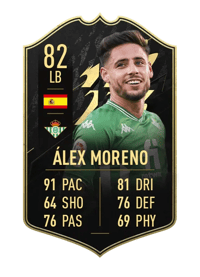 Álex Moreno Team of the Week 82 OVR