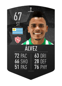 Jonatan Álvez CONMEBOL SUDAMERICANA 67 OVR