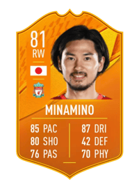 Takumi Minamino Domestic Man of the Match 81 OVR