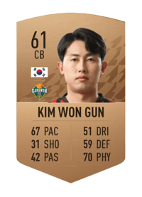 Kim Won Gun Common 61 OVR