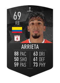 Cristian Arrieta CONMEBOL SUDAMERICANA 69 OVR
