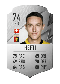 Silvan Hefti Rare 74 OVR