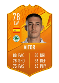 Aitor Domestic Man of the Match 78 OVR