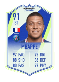 Kylian Mbappé FUT VIP 91 OVR