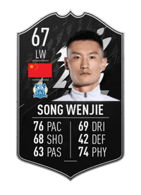 Song Wenjie Team of the Week 67 OVR