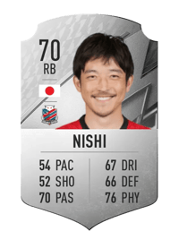 Daigo Nishi Rare 70 OVR