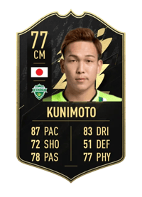 Takahiro Kunimoto Team of the Week 77 OVR