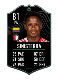 Luis Sinisterra UECL MOTM 81 OVR