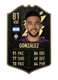 Nicolás González Team of the Week 81 OVR