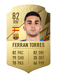 Ferran Torres Rare 82 OVR