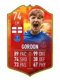 Anthony Gordon adidas NUMBERS UP 74 OVR