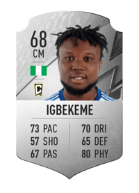 James Igbekeme Rare 68 OVR