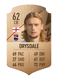 Declan Drysdale Rare 62 OVR