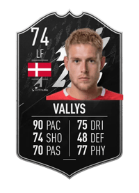 Nicolai Vallys Team of the Week 74 OVR