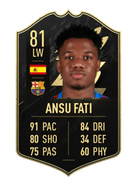 Ansu Fati Team of the Week 81 OVR