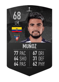 Adolfo Muñoz CONMEBOL SUDAMERICANA 68 OVR