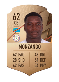 Nathan Monzango Rare 62 OVR