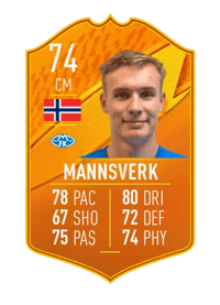 Sivert Mannsverk Domestic Man of the Match 74 OVR