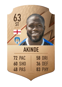 John Akinde Rare 63 OVR