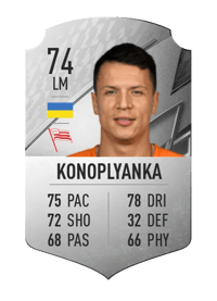 Yevhen Konoplyanka Rare 74 OVR