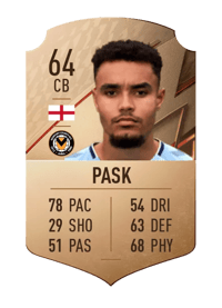 Josh Pask Rare 64 OVR