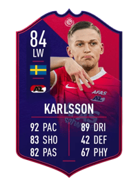 Jesper Karlsson POTM EREDIVISIE 84 OVR
