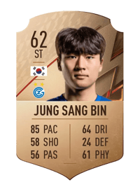 Jung Sang Bin Rare 62 OVR