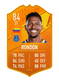 Salomón Rondón Domestic Man of the Match 84 OVR