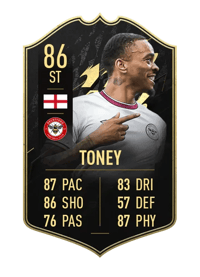 Ivan Toney Team of the Week 86 OVR