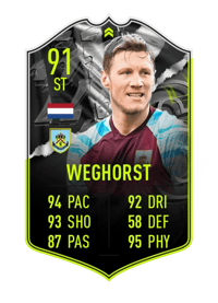 Wout Weghorst SHOWDOWN PLUS 91 OVR