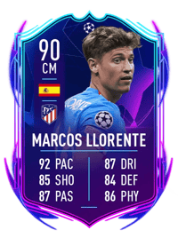 Marcos Llorente UEFA Champions League Road to the Final 90 OVR