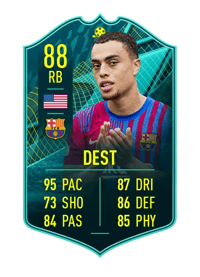 Sergiño Dest PLAYER MOMENTS 88 OVR