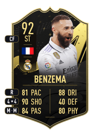Karim Benzema Team of the Week 92 OVR