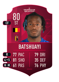 Michy Batshuayi World Cup Player 80 OVR