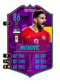 Aleksandar Mitrović Road to World Cup 86 OVR